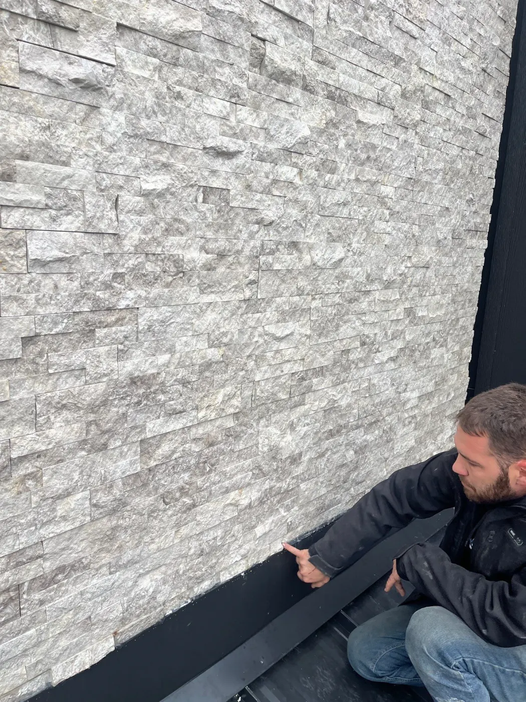 Trim and flashing detail on a Stones Crossing siding job